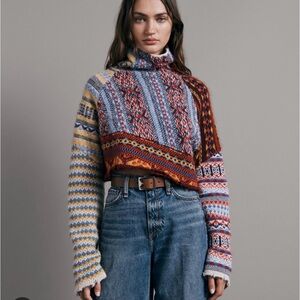 Rag & Bone Hollis Fairisle Wool and Alpaca blend sweater size small